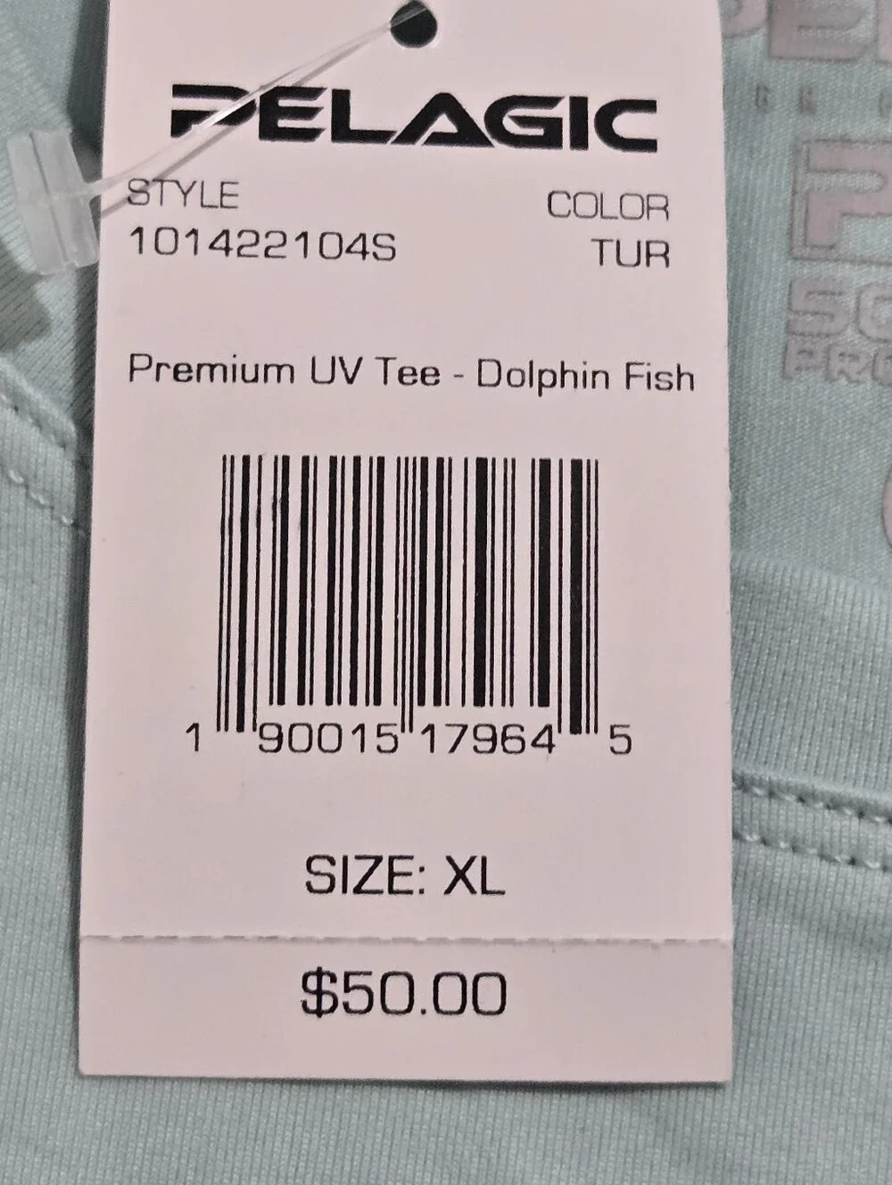 Pelagic Light Blue Fishing Company Graphic Tee